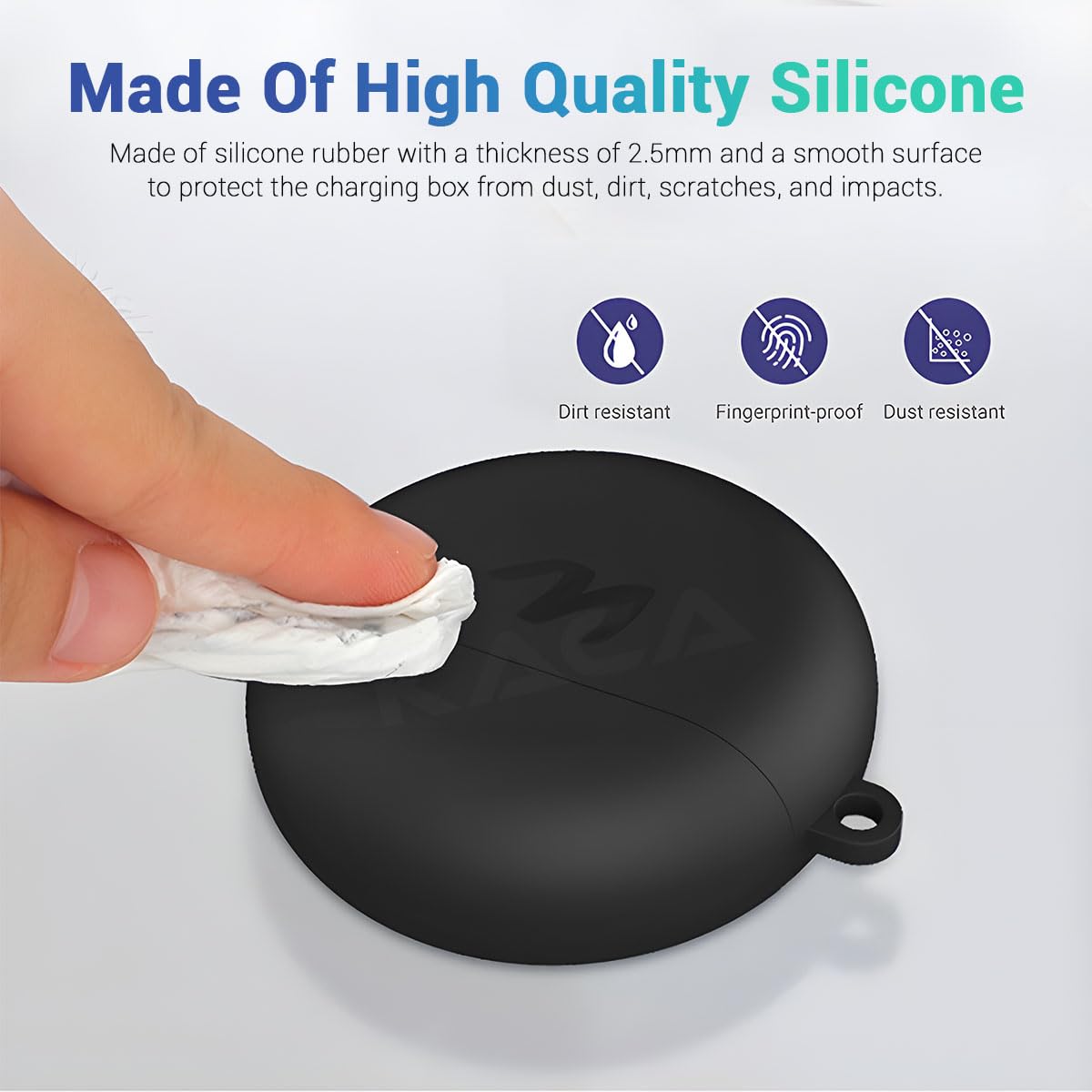 KACA Protective Shockproof Silicone Cover Case with Buckle Compatible with Oppo Enco Buds - Safqqa Egypt