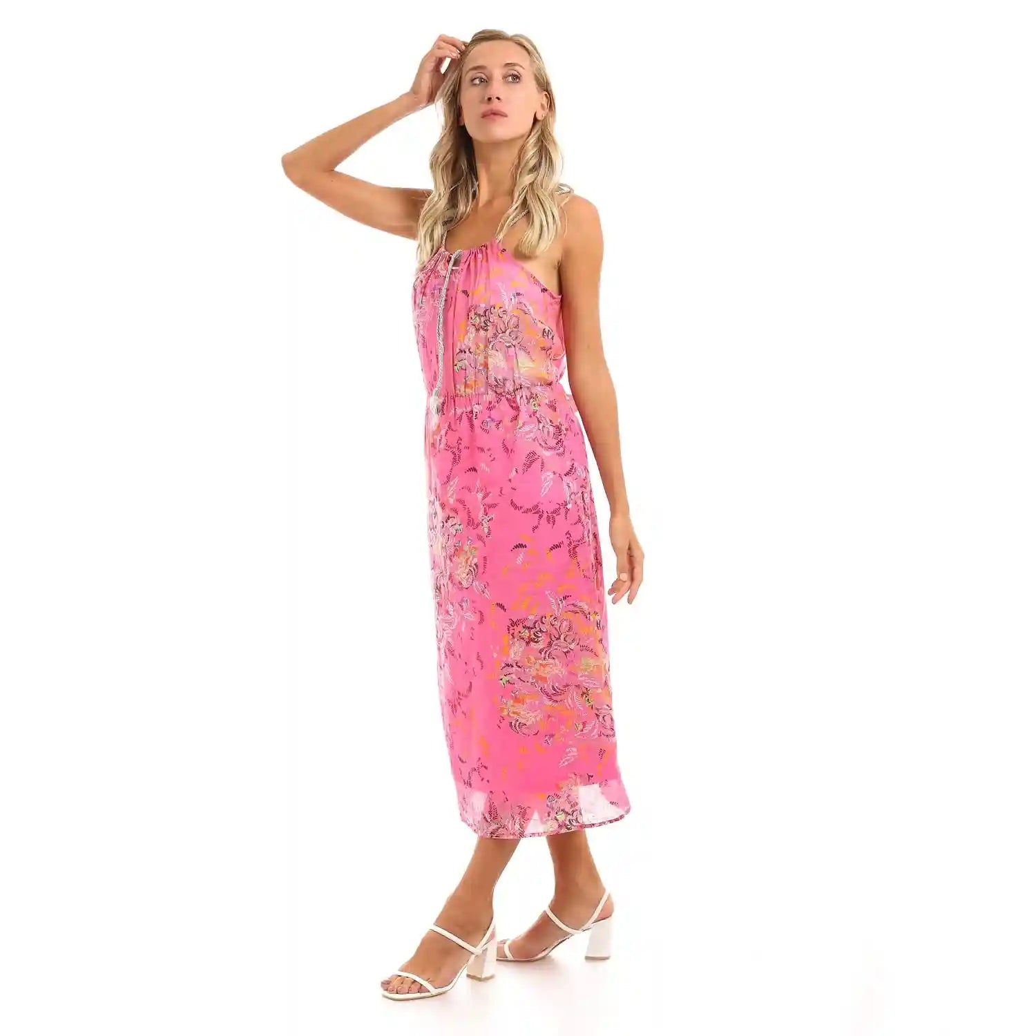 ESLA Sleeveless Dress Dark Pink - Safqqa Egypt
