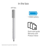 HP Pen Stylus with Pressure Sensitivity for Windows Pen Enabled Laptops, 18-Month Battery Life Precision Function Buttons Premium - Silver