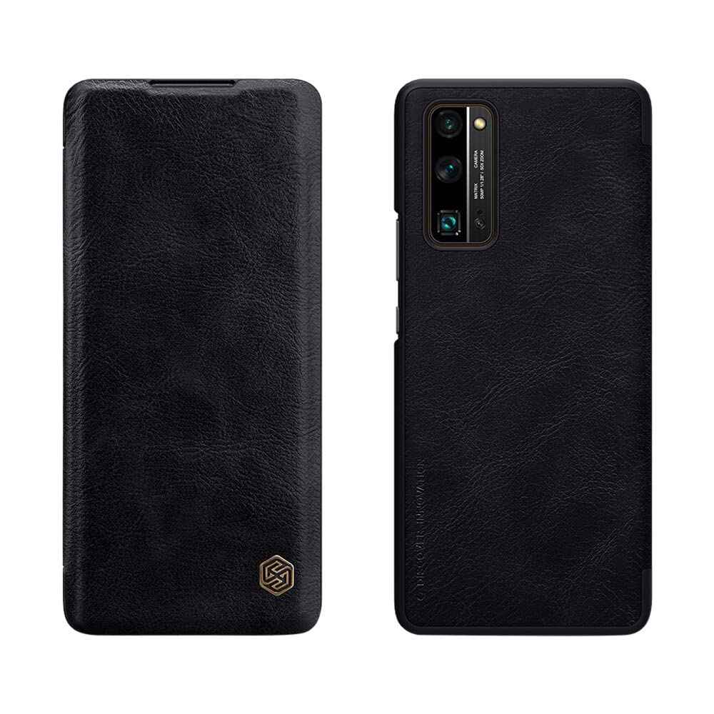 Nillkin Qin Leather Series Cover Case Designed For Huawei Honor 30 Pro/Honor 30 Pro Plus - Black - Safqqa Egypt