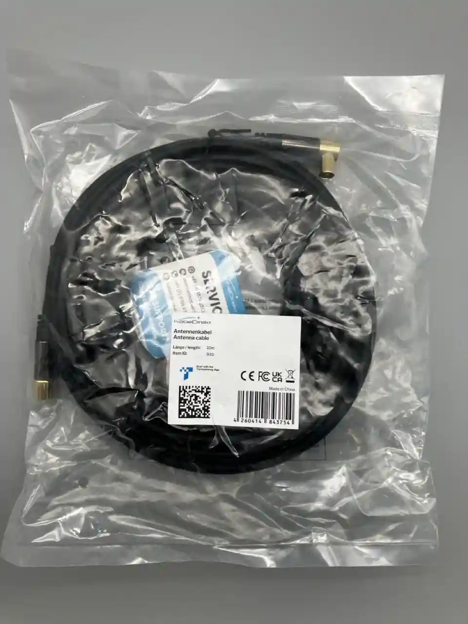 KabelDirekt – 4K TV Aerial Cable, Coaxial Cable, 90° Angled/Straight – 10m – Digital/Analogue – Available in 0.5-20m (Straight Socket/Angled Plug, DVB-C/DVB-T/DVB-S, black) - Safqqa Egypt