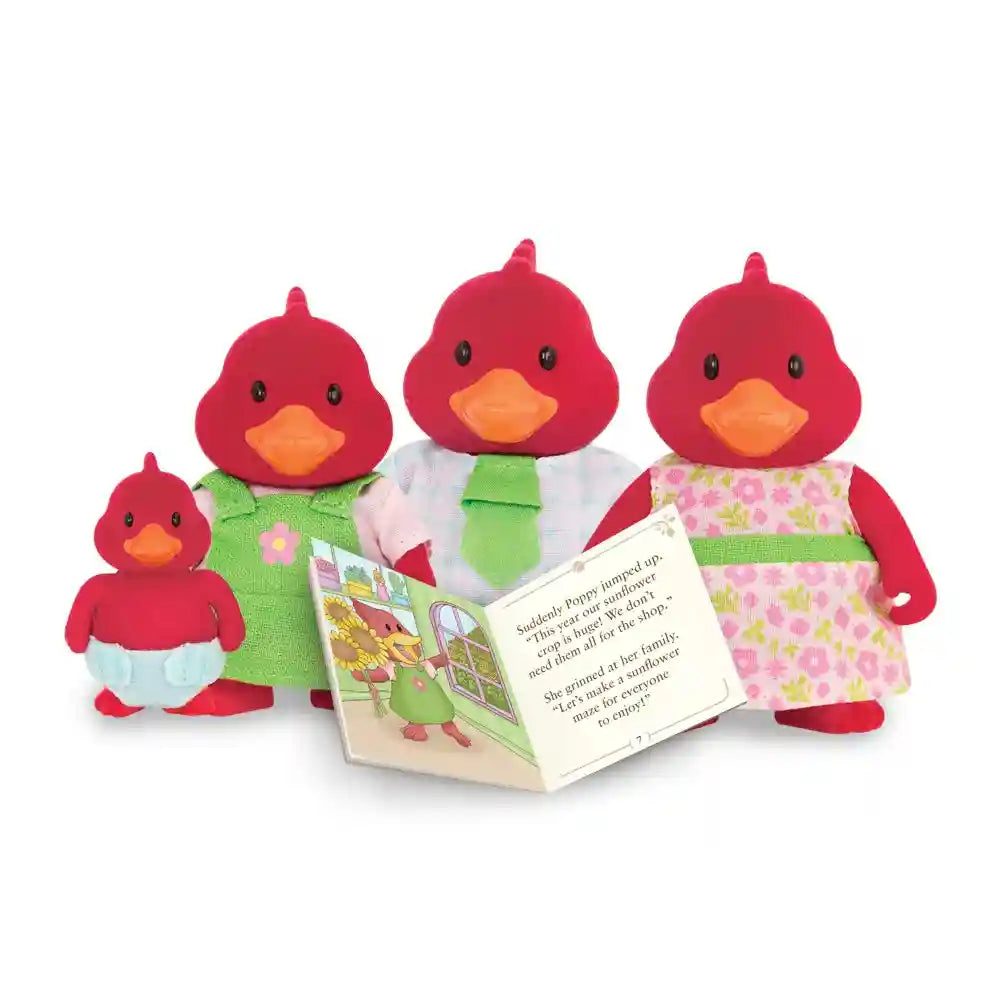 Li'l Woodzeez Tailfeather Cardinal Family 5-Piece Toy Set with Miniature Animal Figurines and Storybook - Large - Safqqa Egypt