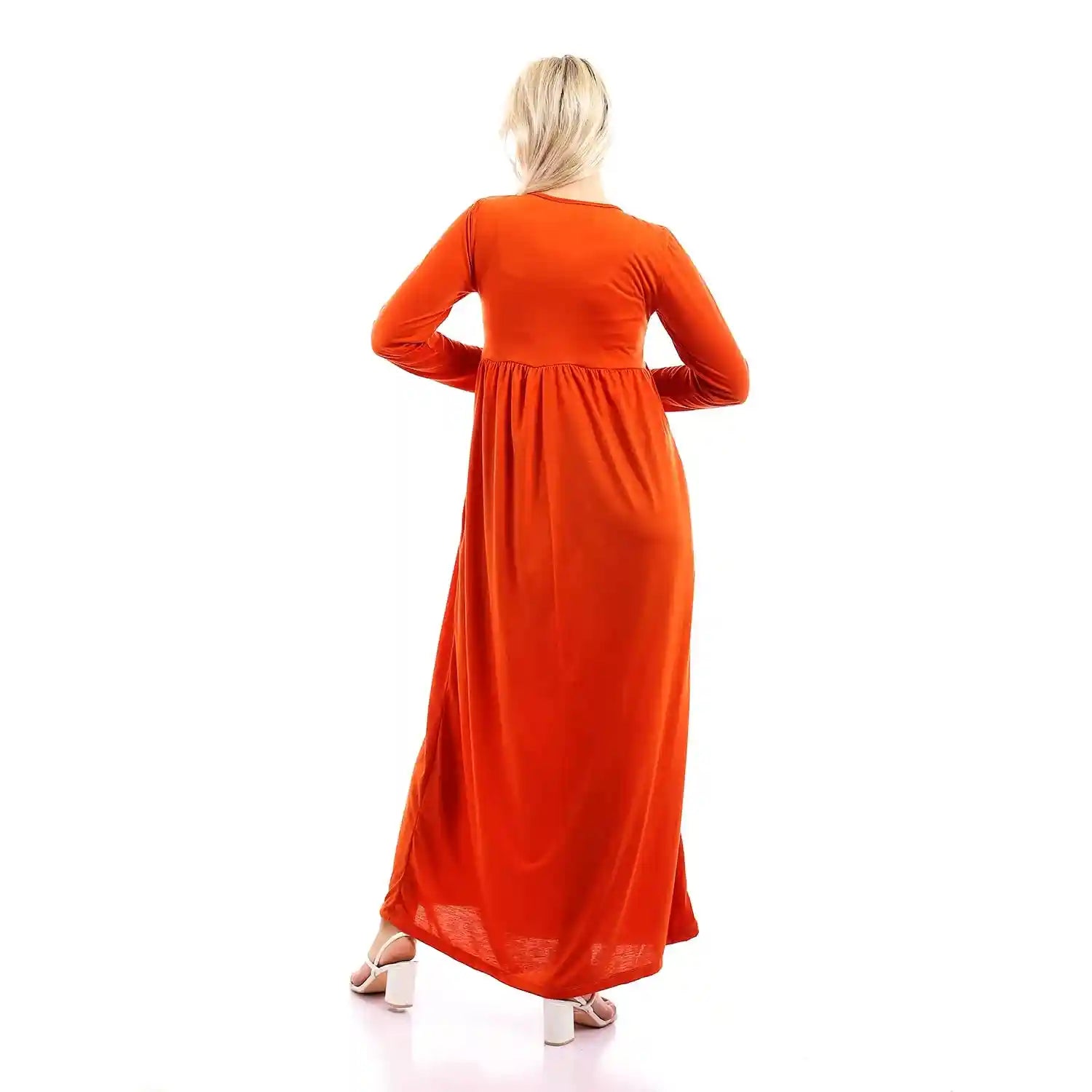 JAMILA Women Long Sleeves Solid Summer Maxi Dress DRESS - Safqqa Egypt