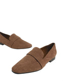 حذاء نسائي من CHARLES & KEITH من الجلد السويدي مع حزام أمامي عريض وكعب