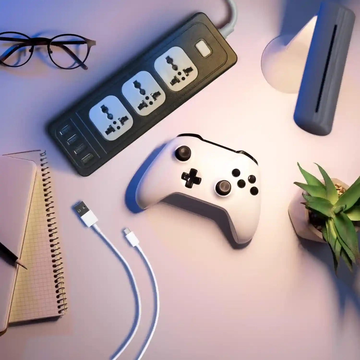 **G-Power GP310 Power Strip – Universal Smart Socket with 4 USB Ports, Overload Protection, 2M PVC Cable, 240V Max – Black** - Safqqa Egypt