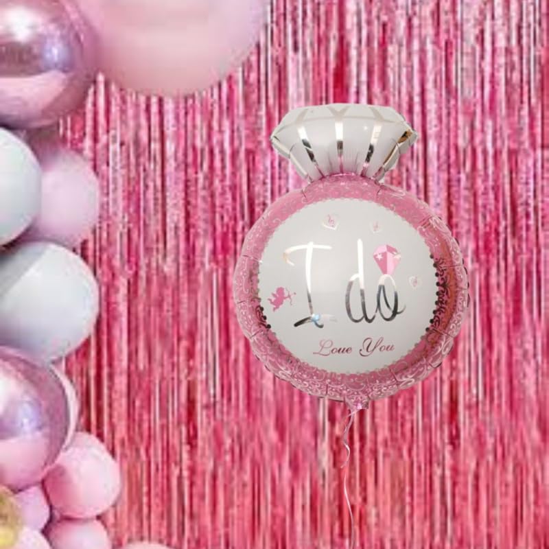 بلونة كبيرة على شكل خاتم خطوبة – مثالية لحفلات الخطوبة والوداع للعزوبية