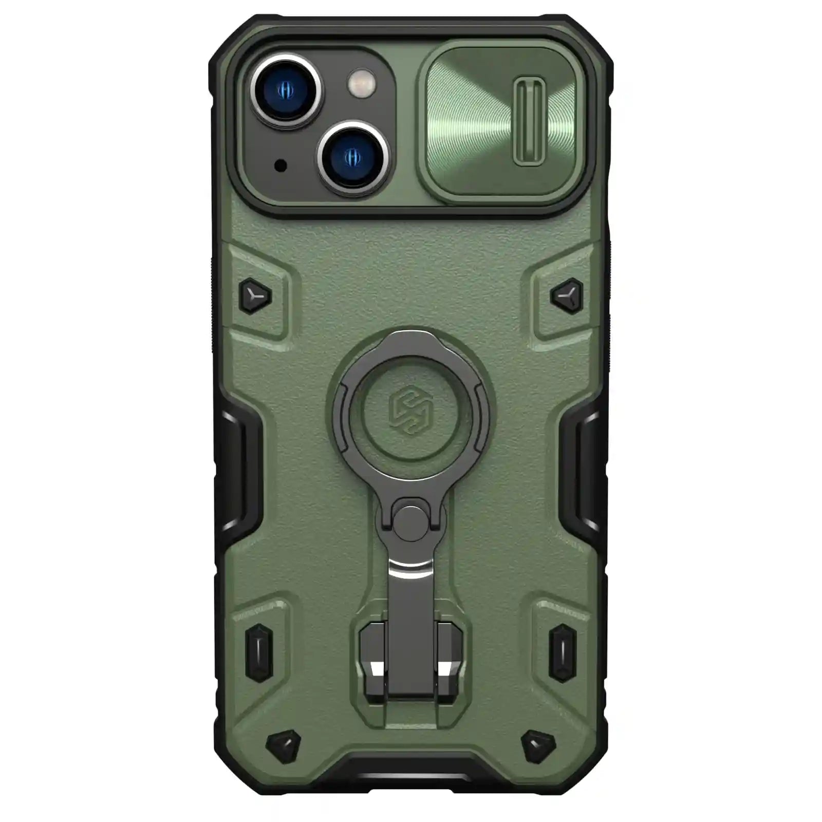 Nillkin CamShield Armor Pro Magnetic Series Cover Case Designed For Apple iPhone 14 Plus - Dark Green - Safqqa Egypt