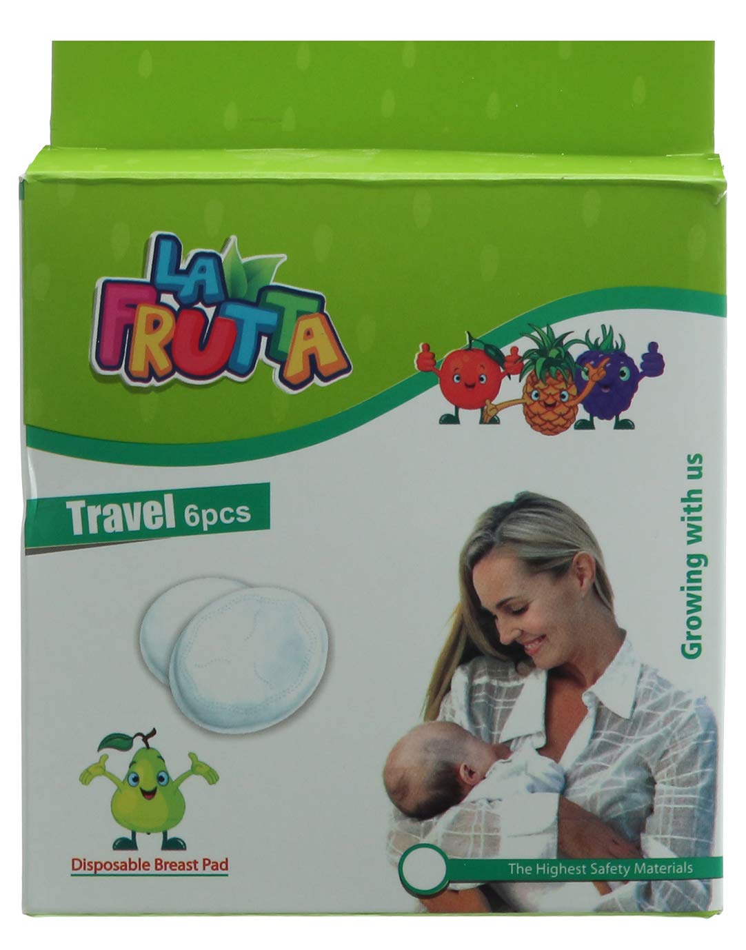 وسادات الثدي من لا فروتا – أبيض مصممة لتوفير الراحة والحماية للأمهات المرضعات. مصنوعة من خامات ناعمة وماصة للمساعدة في الحفاظ على الجفاف والانتعاش طوال اليوم.-6قطع