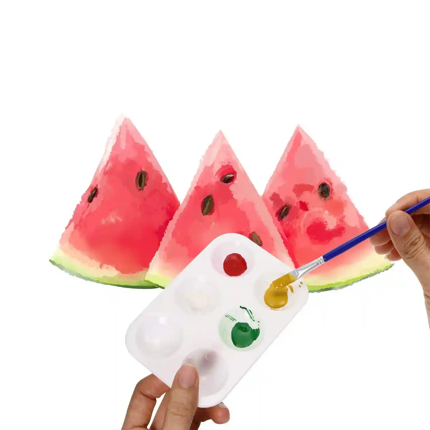 Penta Angel Art Paint Tray Palette 3Pcs 6 Well Plastic Rectangular Paint Tray for Watercolor Painting - Safqqa Egypt