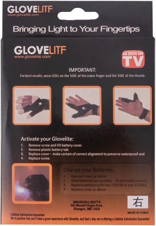 ماونتن جير قفاز مصباح يدوي Glovelite بضوء LED للأصابع (علبة تالفة)