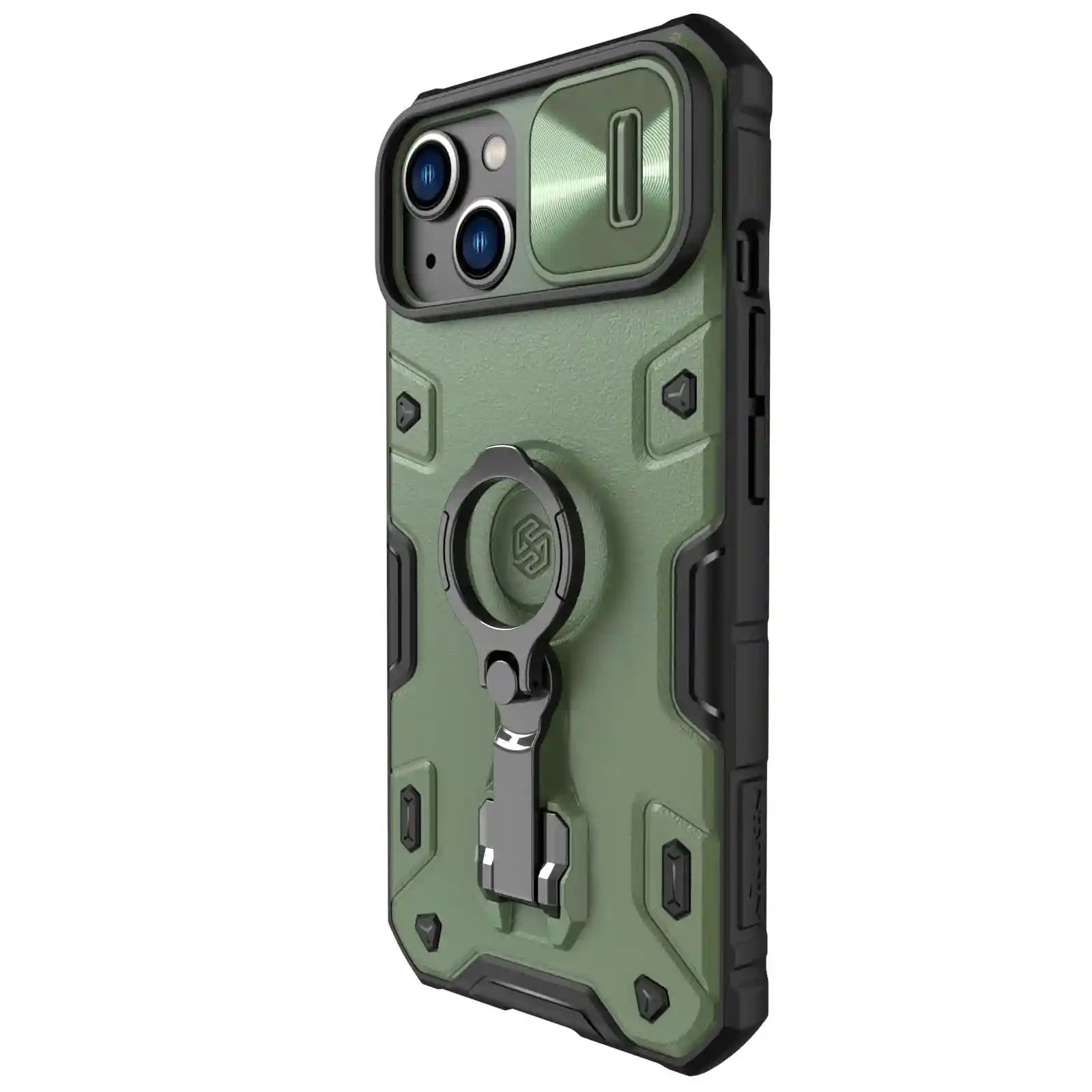 Nillkin CamShield Armor Pro Magnetic Series Cover Case Designed For Apple iPhone 14 Plus - Dark Green - Safqqa Egypt