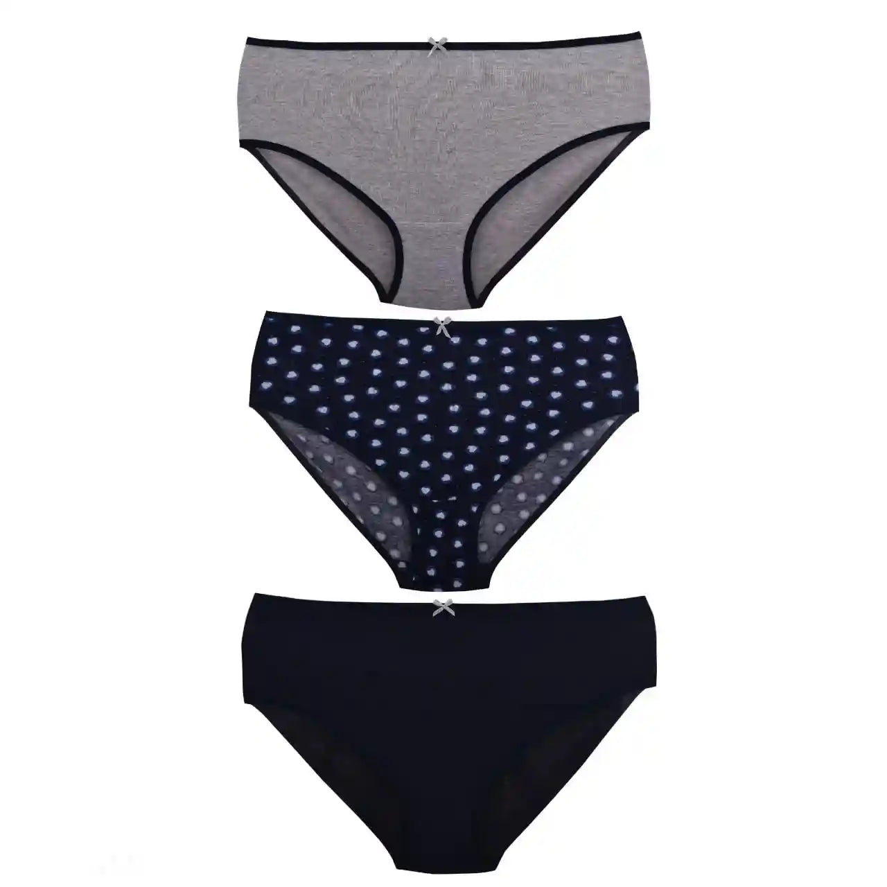 Camicie Essentials Blue, Marine Blue and grey,Women's Brief cut underwear - Safqqa Egypt