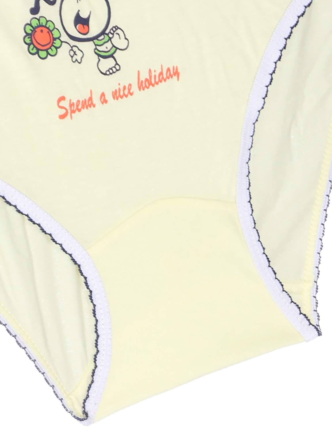 سروال نسائي عالي الخصر من ذهب قطن مطبوع بحافة مطاطية – باللون الأصفر تصميم عالي الخصر لتغطية مريحة وأناقة مثالية