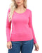 ESLA Long-sleeved Plain Long Top Fuchsia Tops & Undershirts For Womens - Safqqa Egypt