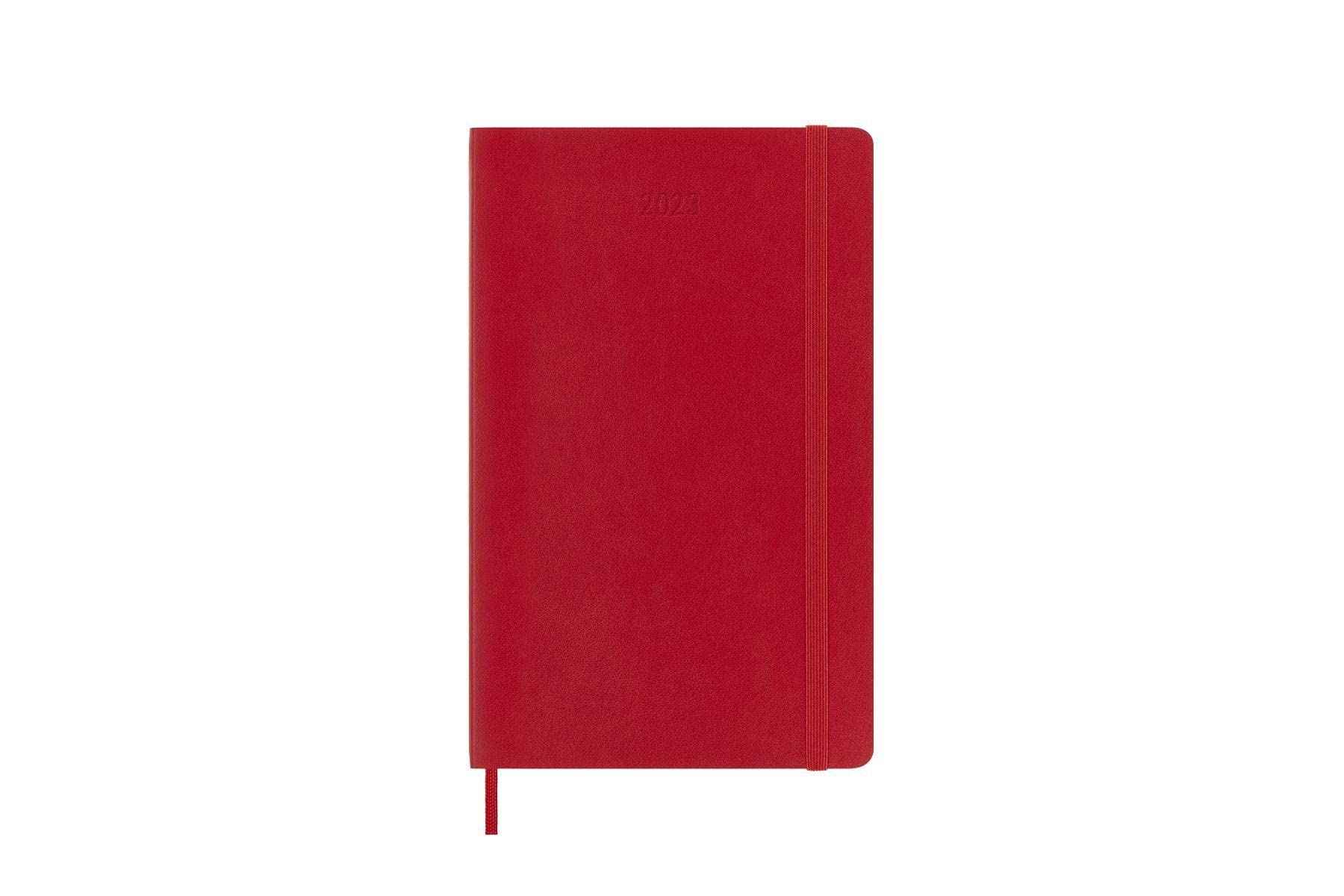 Moleskine 2023 Weekly Planner – 12-Month Diary & Notebook, Large (13x21 cm), Soft Cover, Scarlet Red - Safqqa Egypt