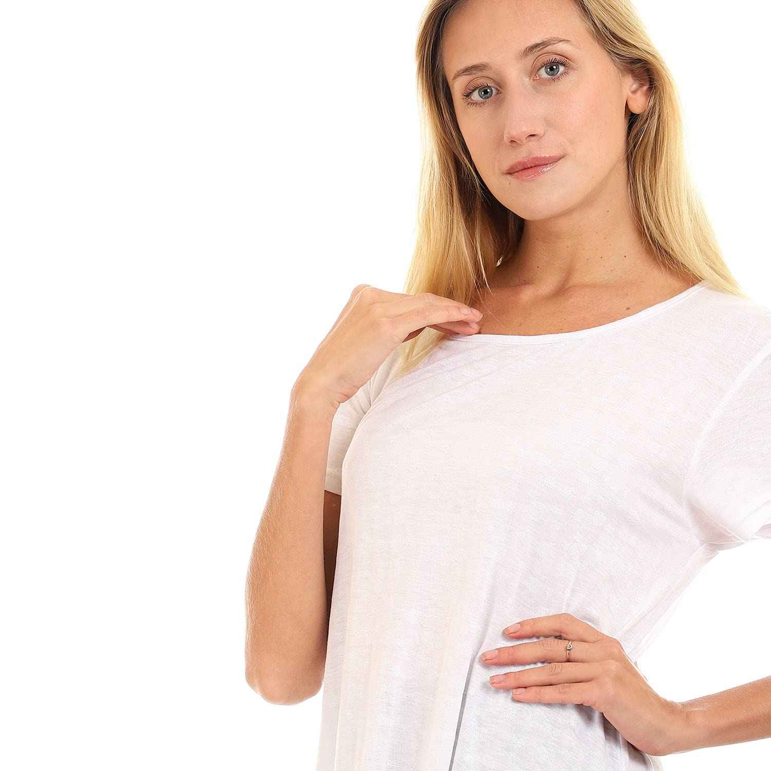 JAMILA Women Self Patterned Loose Short Dress DRESS - Safqqa Egypt