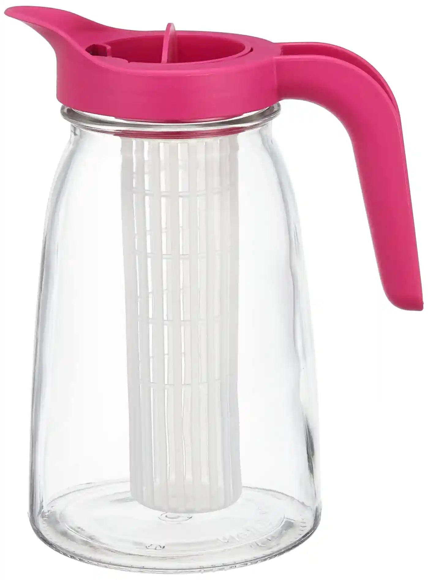 Borgonovo serving jug with filter, 1.5 liters -Pink & clear - Safqqa Egypt