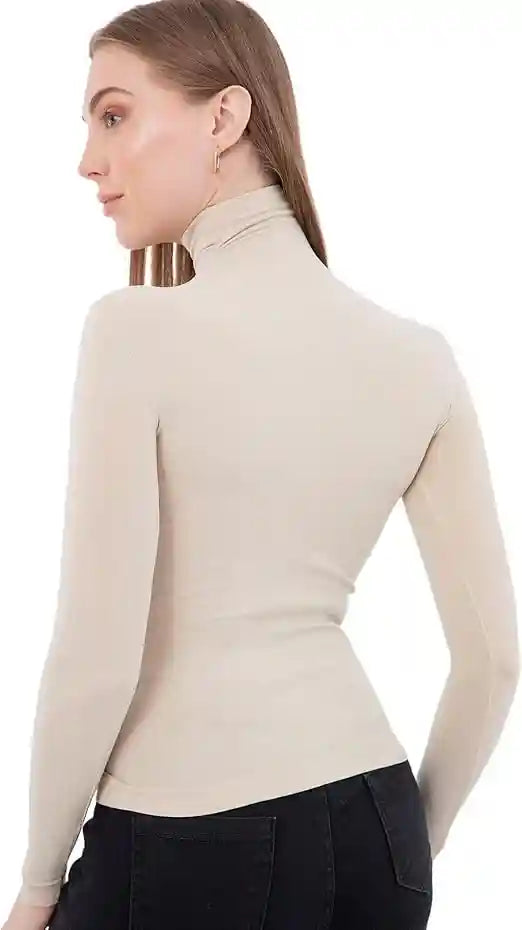 CARINA Women's Long Sleeve Microfiber High Neck Top - Safqqa Egypt
