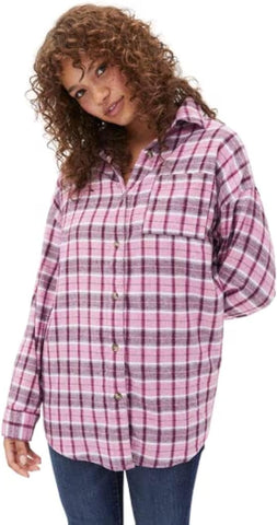 قميص نسائي من AEROPOSTALE 7778F21A بأزرار سفلية
