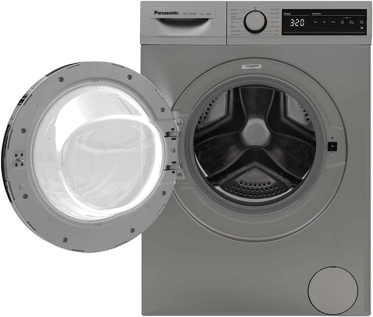 غسالة اوتوماتيك بالكامل 7 كجم 1200 لفة في الدقيقة من باناسونيك، لون فضي