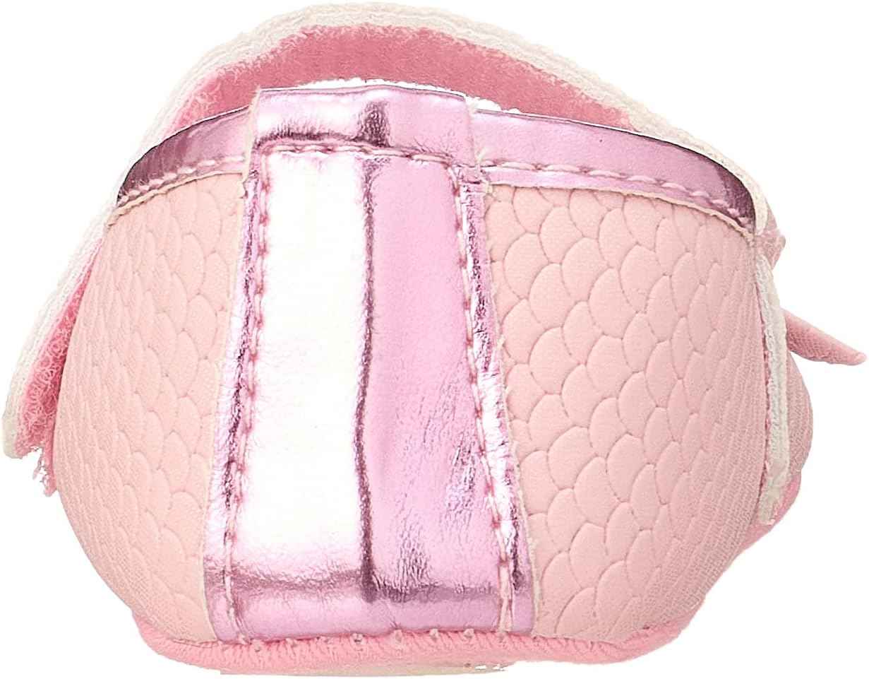 Mix & Max Embossed Pattern Front Bow Velcro Strap Shoes for Girls - 0 - 6 Months - Safqqa Egypt