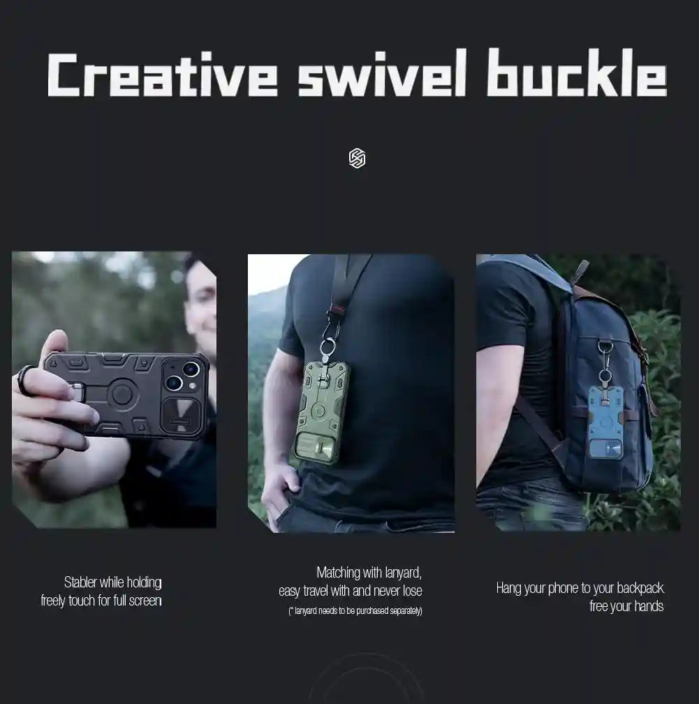 Nillkin CamShield Armor Pro Magnetic Series Cover Case Designed For Apple iPhone 14 Plus - Dark Green - Safqqa Egypt