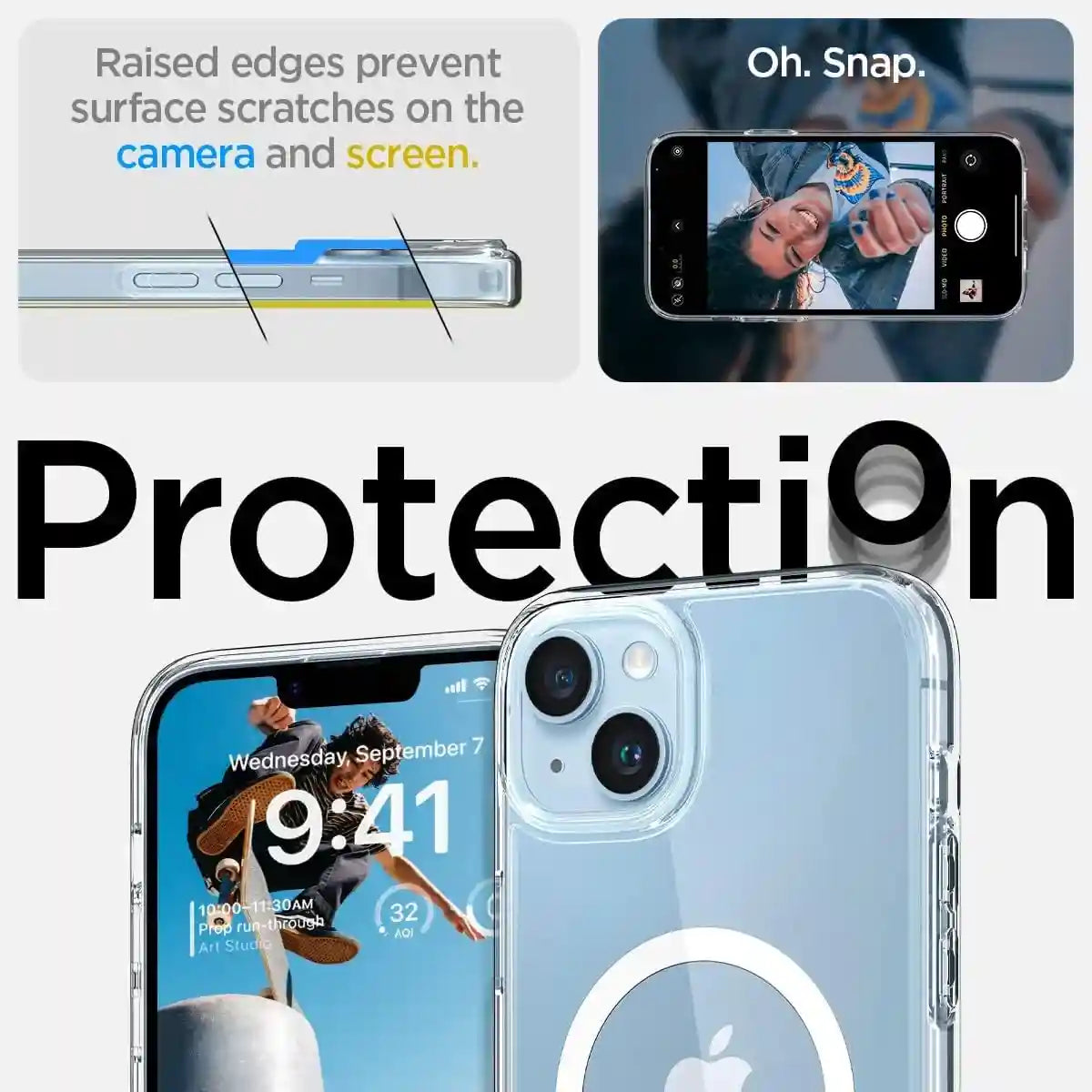 (iPhone 14 Plus) Magnetic Clear Case for iPhone 14 Plus, Compatible with MagSafe, Ultra Thin Soft TPU Silicone Shockproof Phone Case Anti-Scratch Non-Slip Protective Cover - Safqqa Egypt