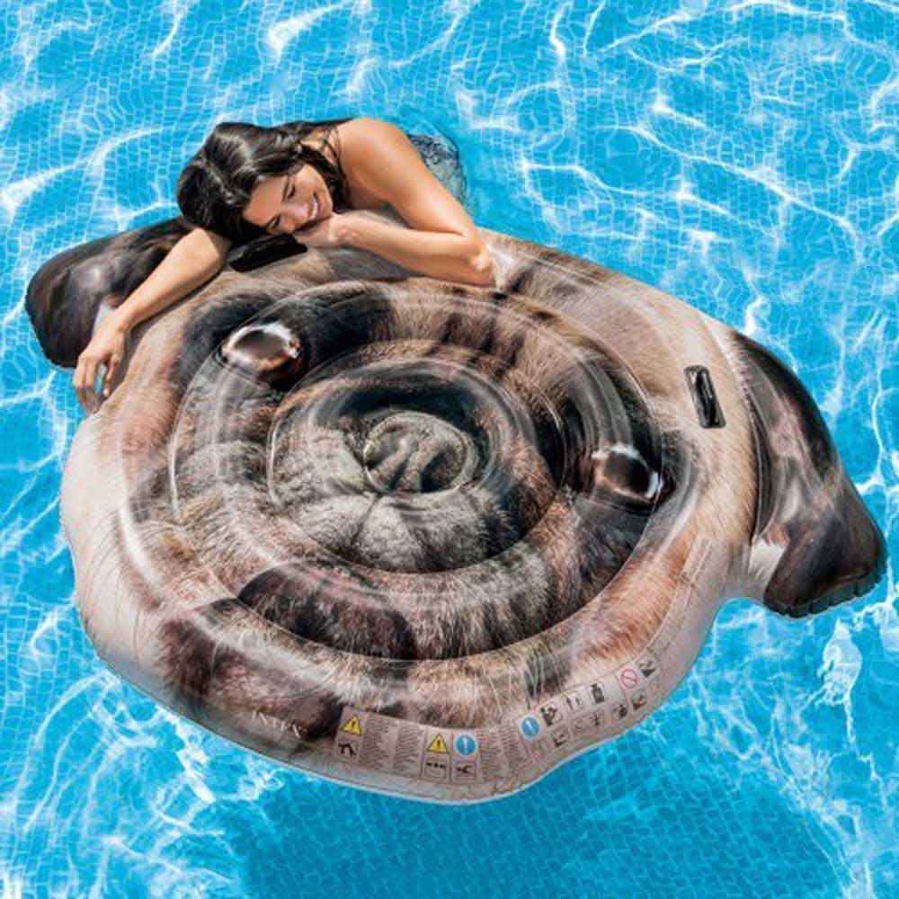 Intex Inflatable Pug Face Island Mattress Lilo 173Cm X 130Cm. Perfect For The Pool. - Safqqa Egypt