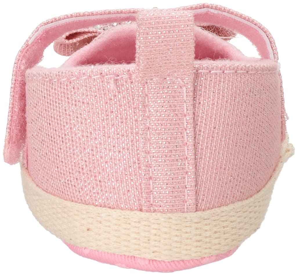 Mix & Max Velcro-Strap Bow-Detail Contrast-Sole Shoes for Girls - Pink, 9-12 Months - Safqqa Egypt