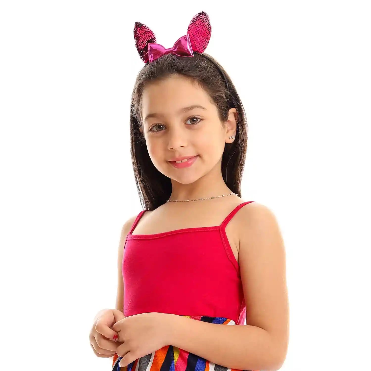 Kady girls Spaghetti Sleeves Self Pattern Dress - Safqqa Egypt