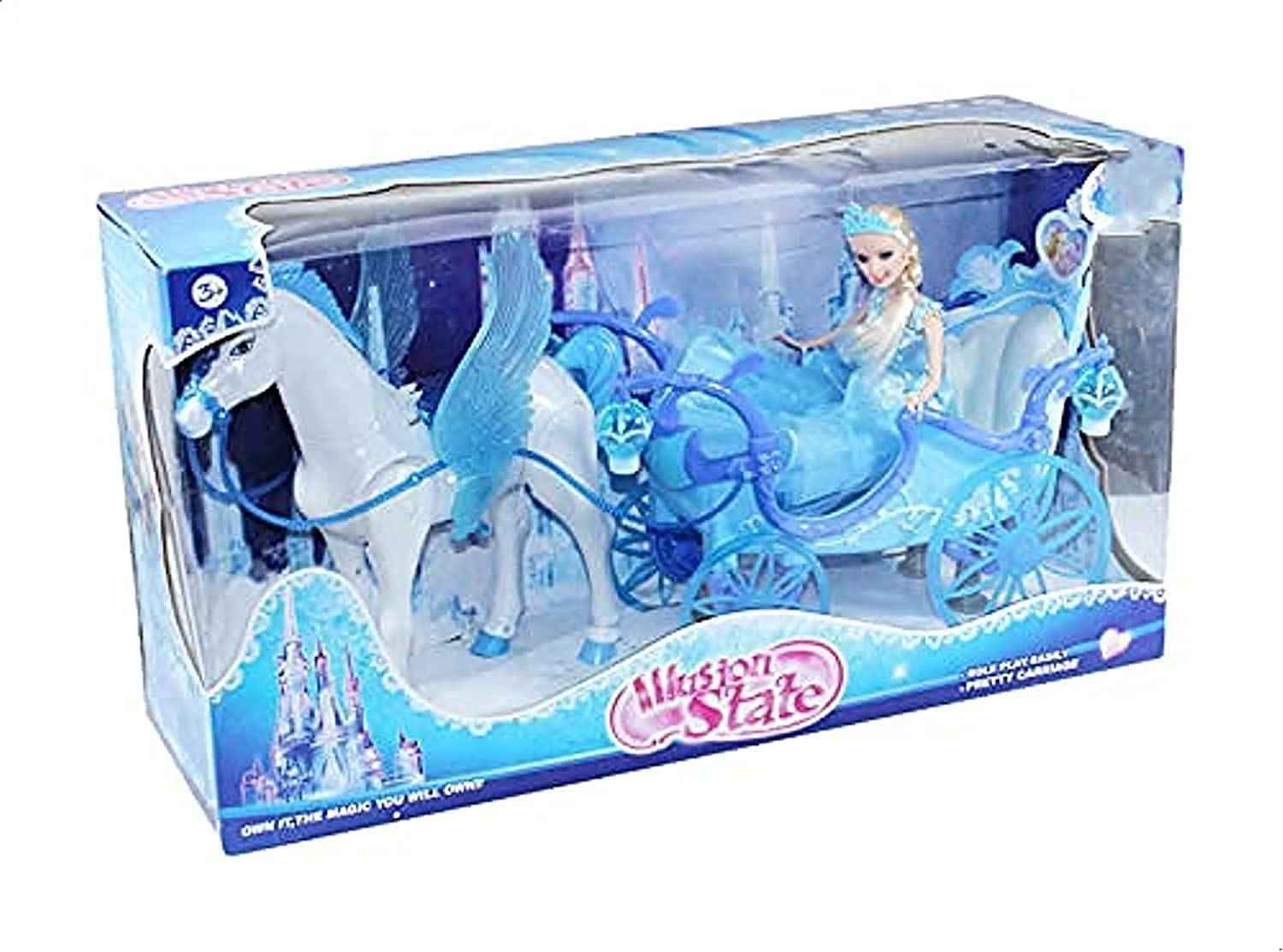 Magic Toys Illusion State Doll with Horse and Carriage -Multi Color - Safqqa Egypt