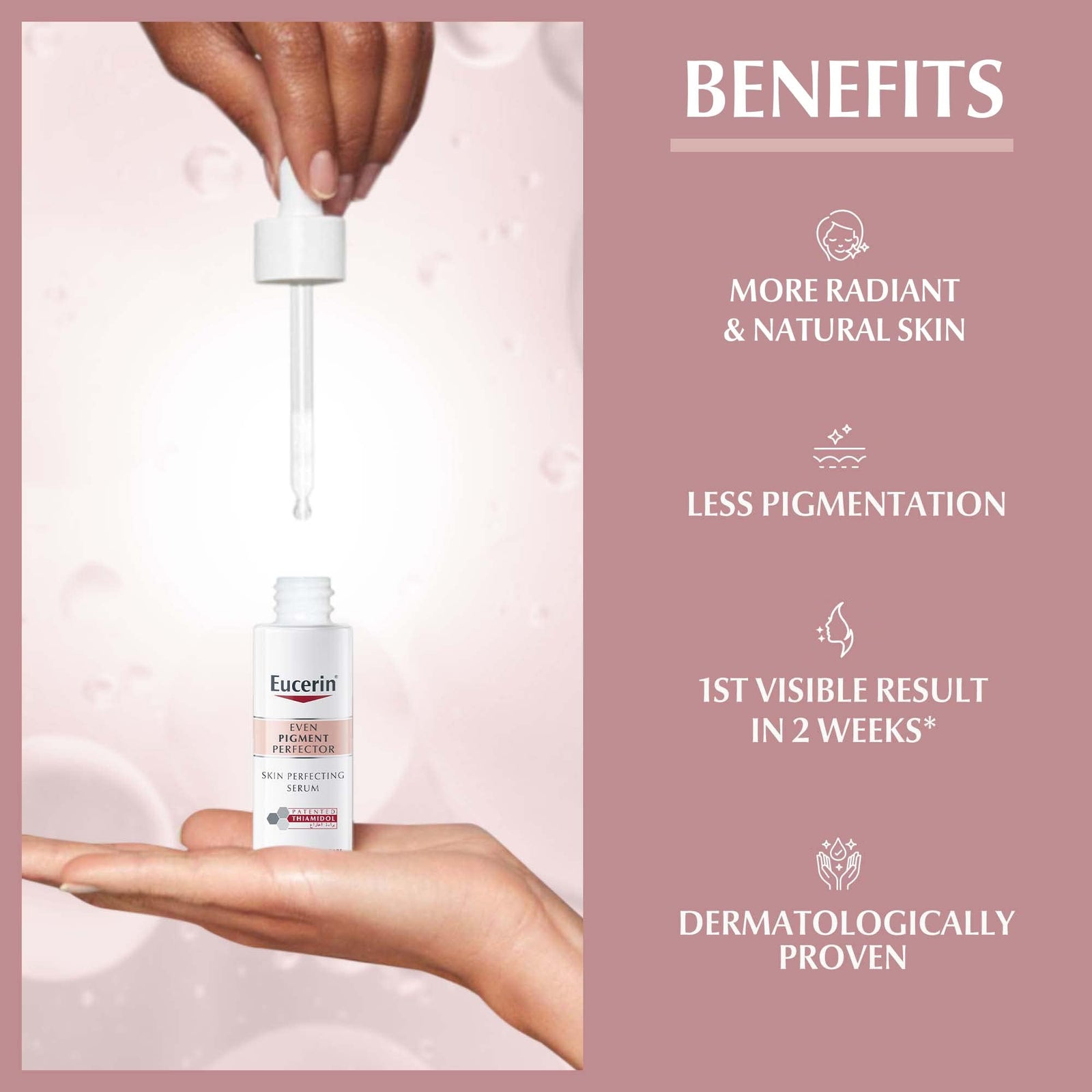 يوسيرين مصل الوجه ايفن بيجمنت بيرفيكتور سكين بيرفيكتينج مع الثياميدول وحمض الهيالورونيك، يقلل من بقع الصبغة، لمعان مرئي على البشرة، مرطب لجميع أنواع البشرة، 30 مل