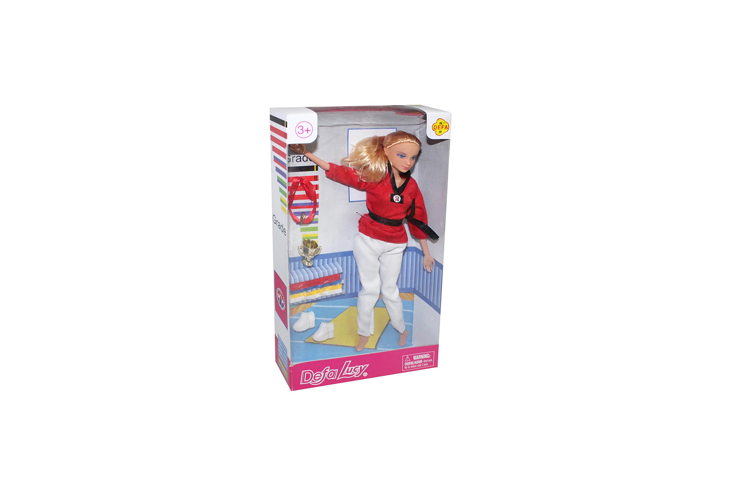 Defa luce doll with karate suit for girls with accessories - Safqqa Egypt