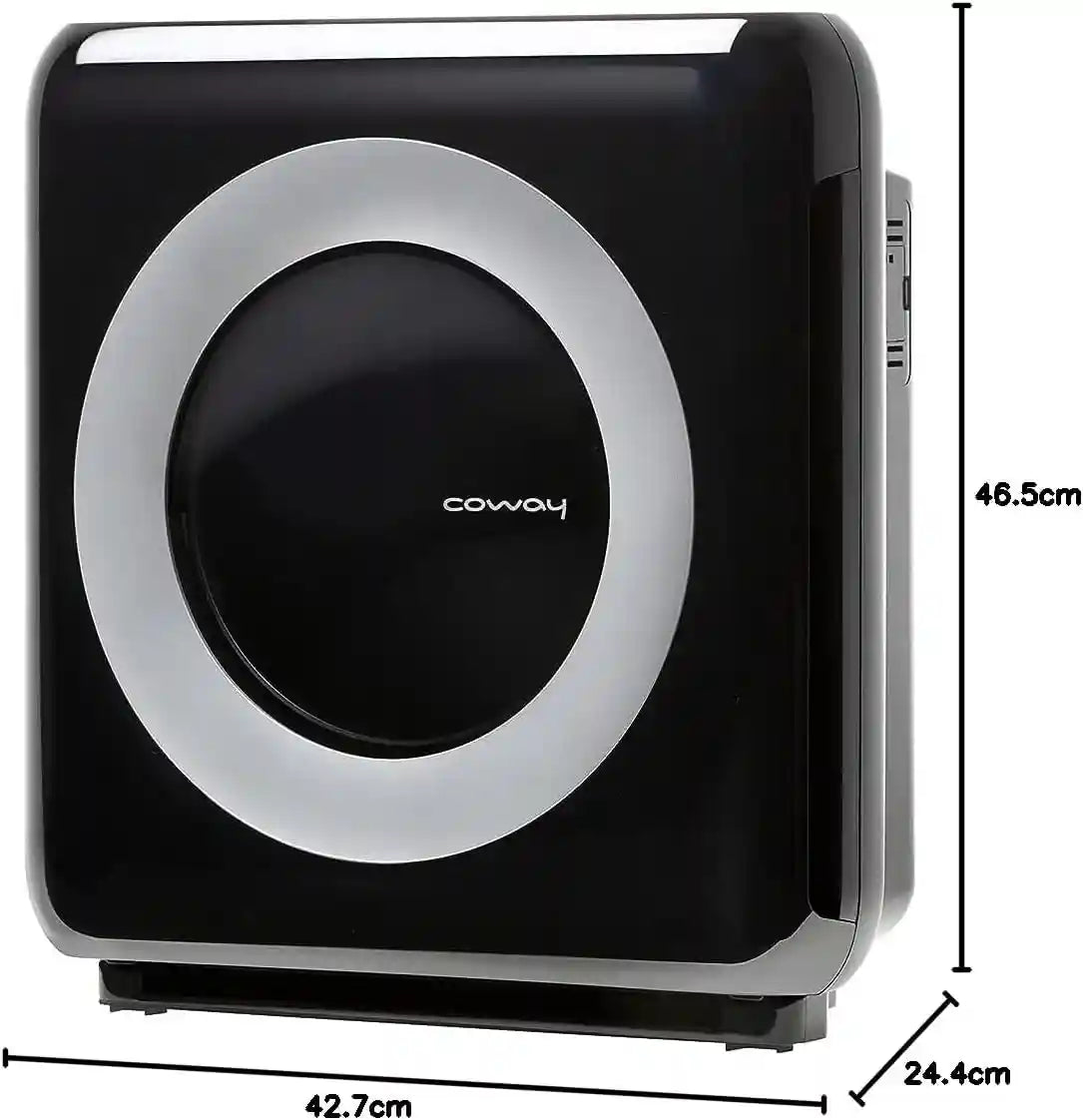 Coway Cleans up to 361 Sq. Ft, 421 m³/h CADR, long life multiple filters and Green HEPA removes 99.99% particles. Air Quality Indicator. 1+1 Years Warranty, Black, AP-1512H, Airmega Mighty - Safqqa Egypt