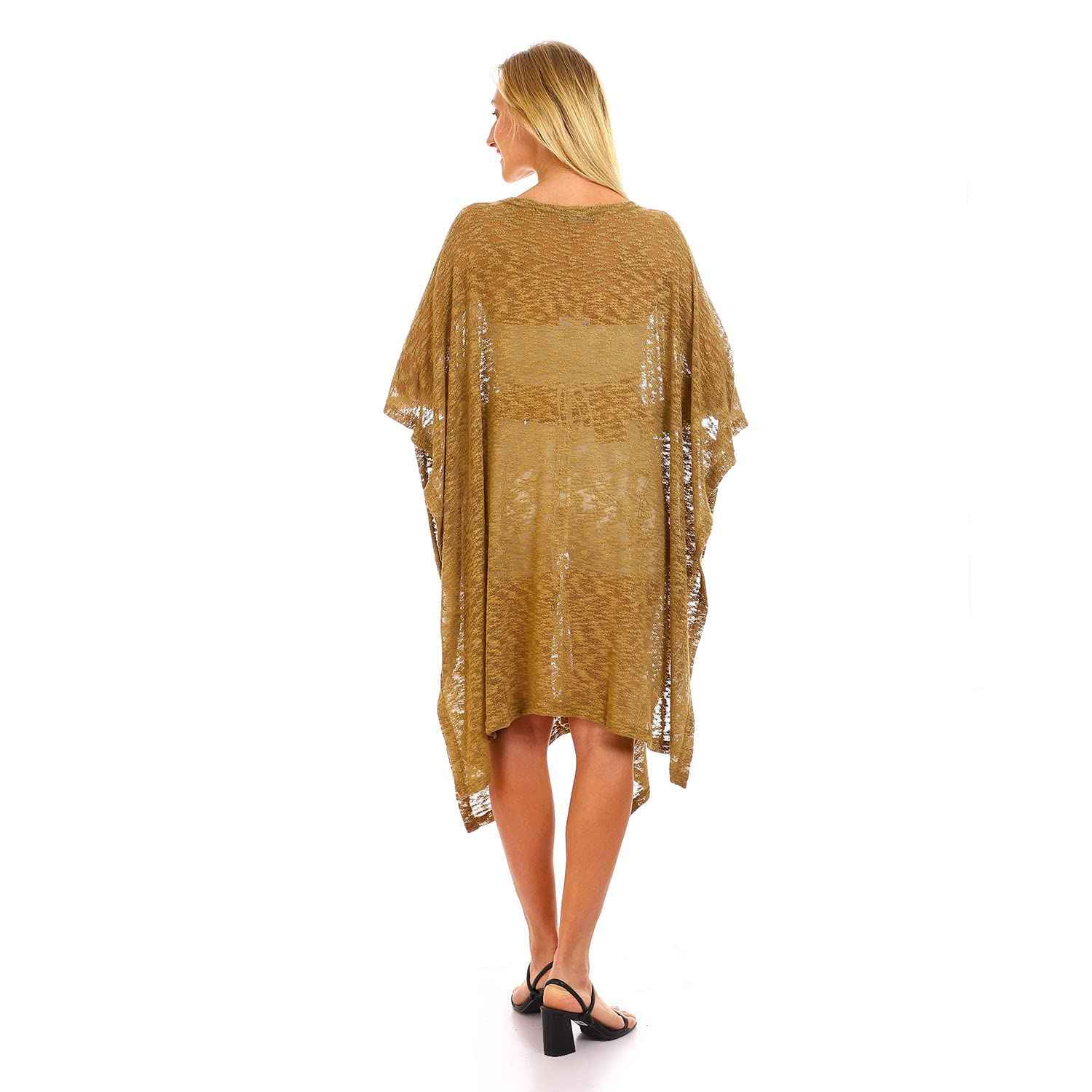 Jamila Women Knitted Loose Wide Round Cover up - Safqqa Egypt