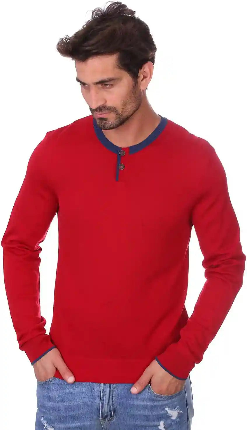 Faconnable Men's Pullover - Red - Safqqa Egypt