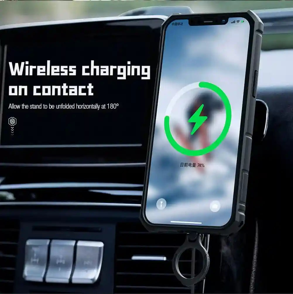 Nillkin CamShield Armor Pro Magnetic Series Cover Case Designed For Apple iPhone 14 Plus - Dark Green - Safqqa Egypt