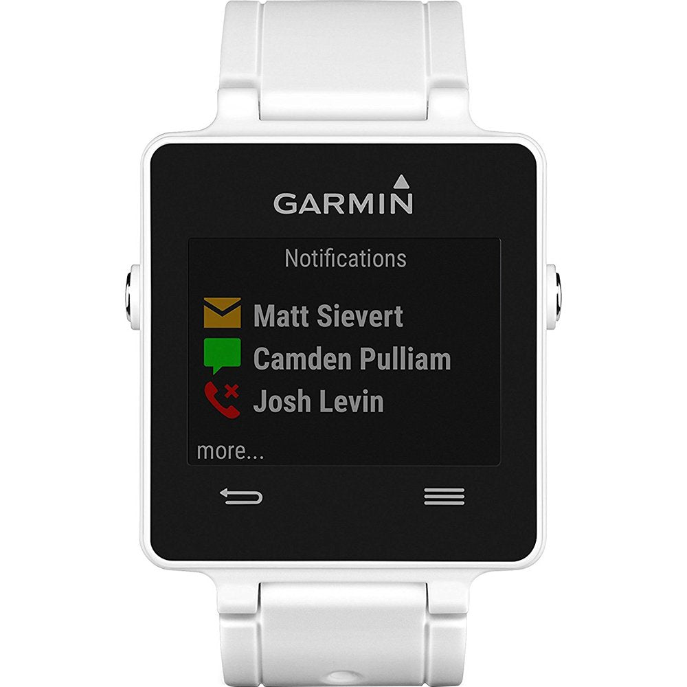 ساعة GARMIN VIVOACTIVE بنظام تحديد المواقع GPS باللون الأبيض (يوجد خدوش خفيفة)
