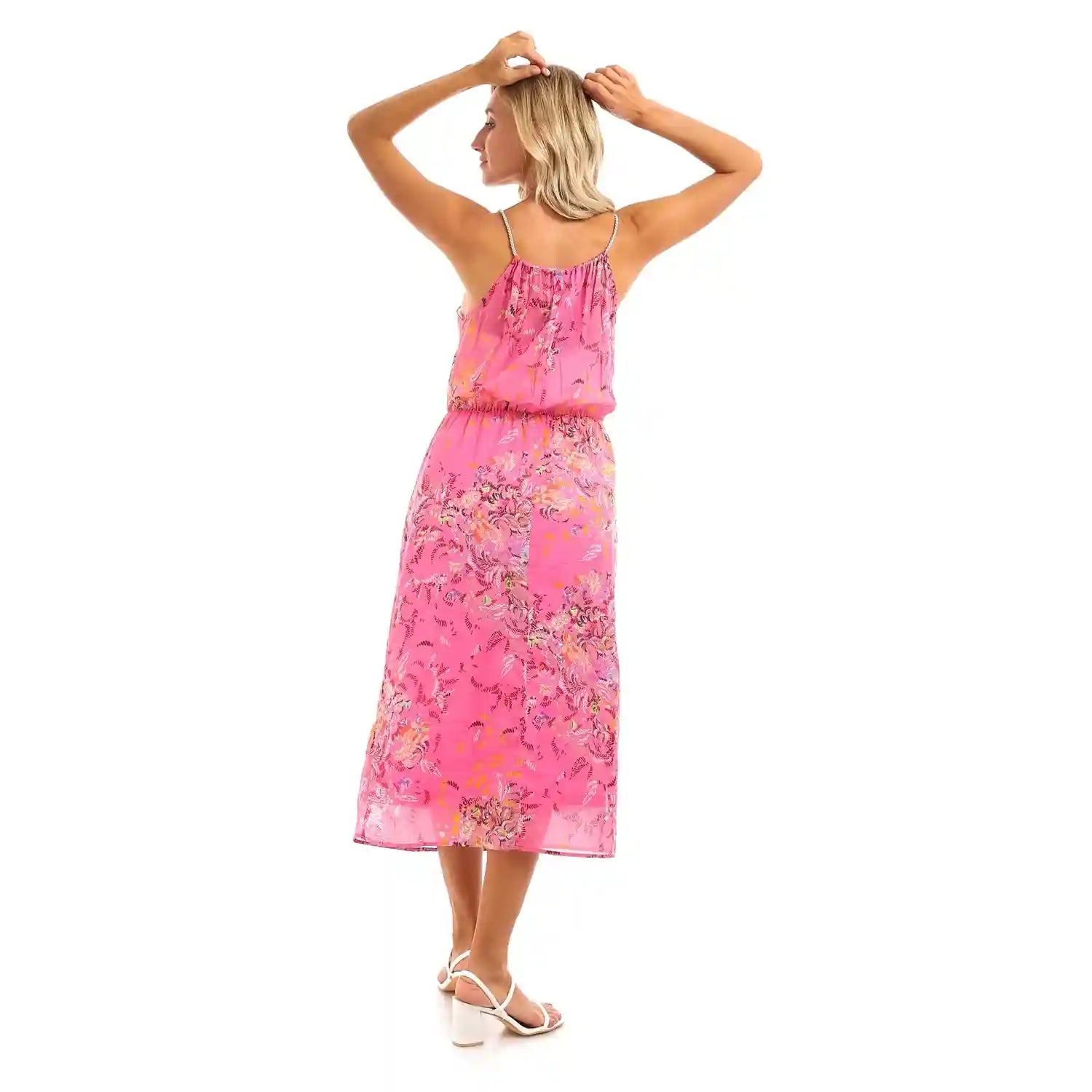 ESLA Sleeveless Dress Dark Pink - Safqqa Egypt