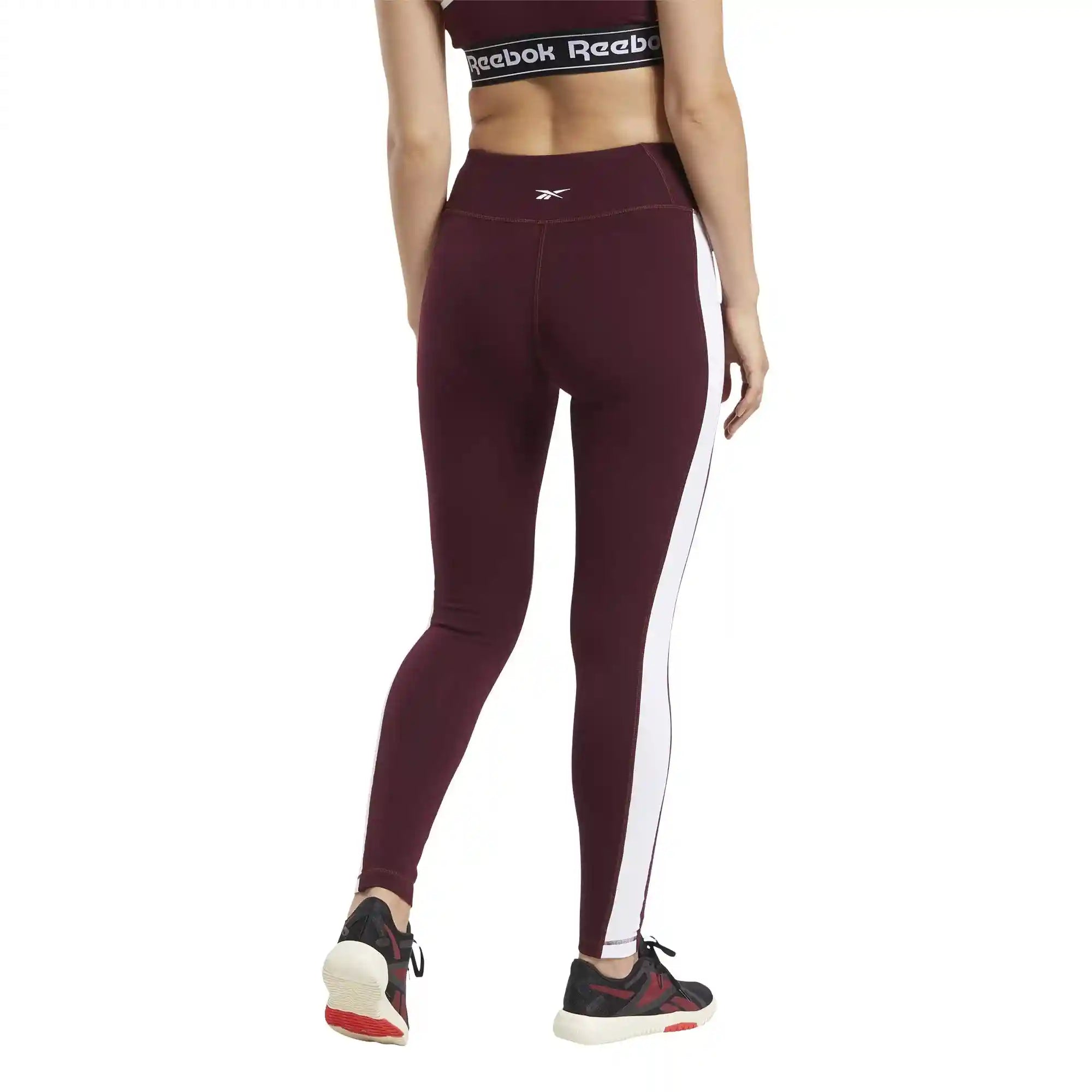 Reebok Legging femme Training Essentials Linear Logo, Dark Red - Safqqa Egypt