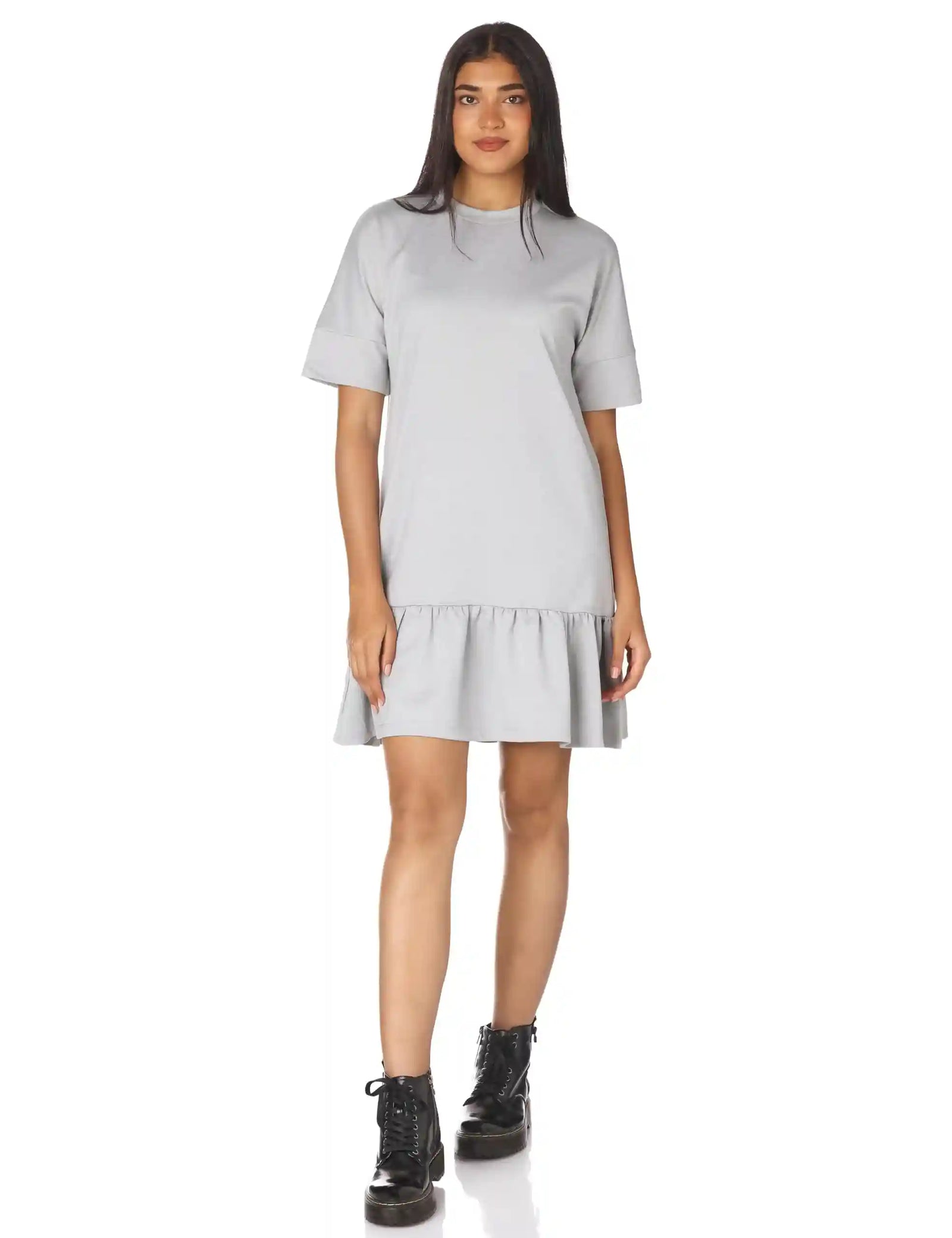 Splash Smart Casual Dresses For Women, Grey-size: 08 - Safqqa Egypt