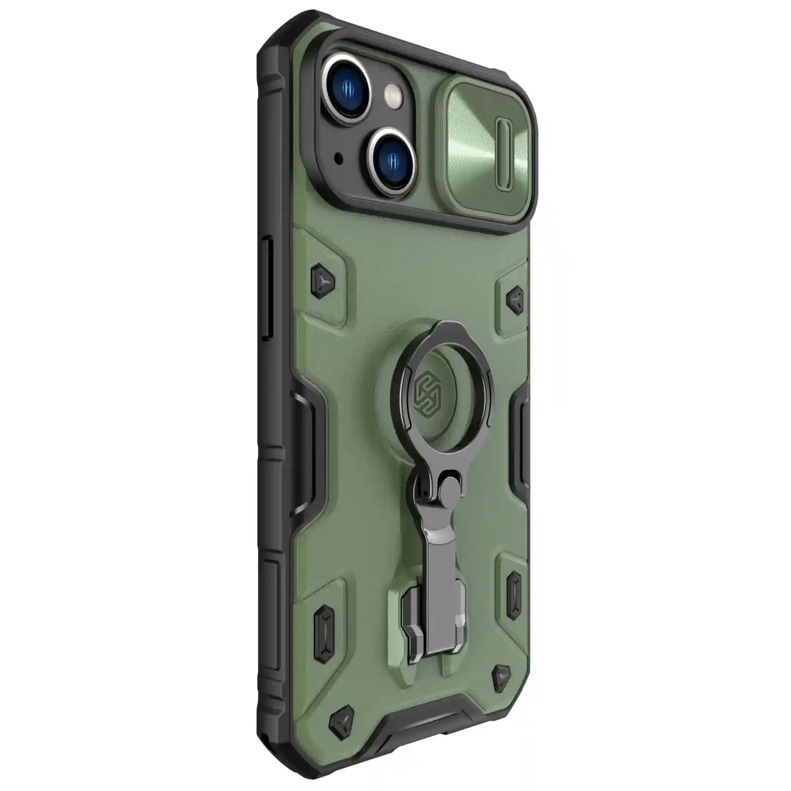 Nillkin CamShield Armor Pro Magnetic Series Cover Case Designed For Apple iPhone 14 Plus - Dark Green - Safqqa Egypt