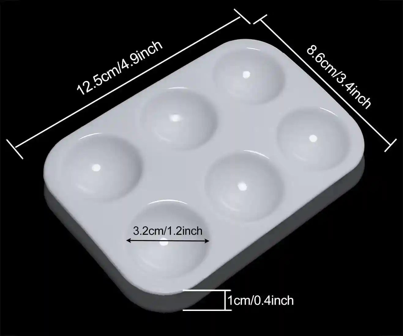 Penta Angel Art Paint Tray Palette 3Pcs 6 Well Plastic Rectangular Paint Tray for Watercolor Painting - Safqqa Egypt