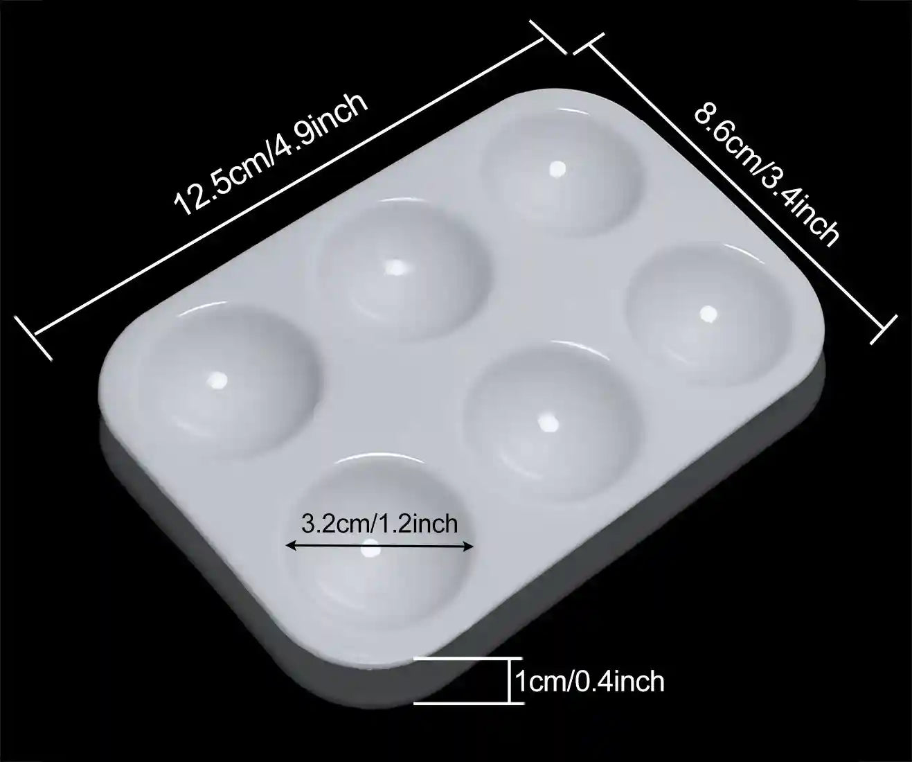 Penta Angel Art Paint Tray Palette 3Pcs 6 Well Plastic Rectangular Paint Tray for Watercolor Painting - Safqqa Egypt