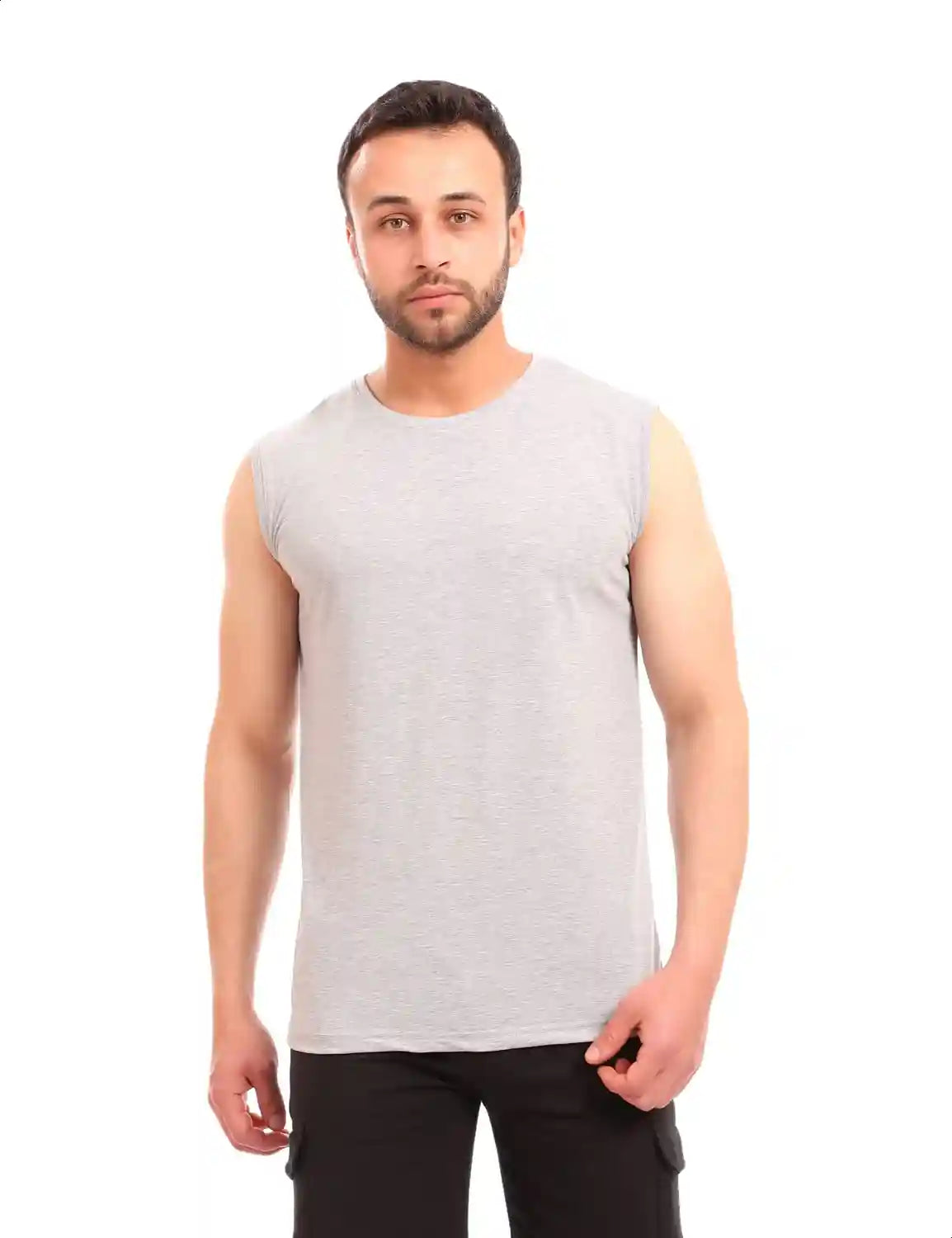 Andora Plain Sleeveless Round Neck T-shirts For Mens - Safqqa Egypt