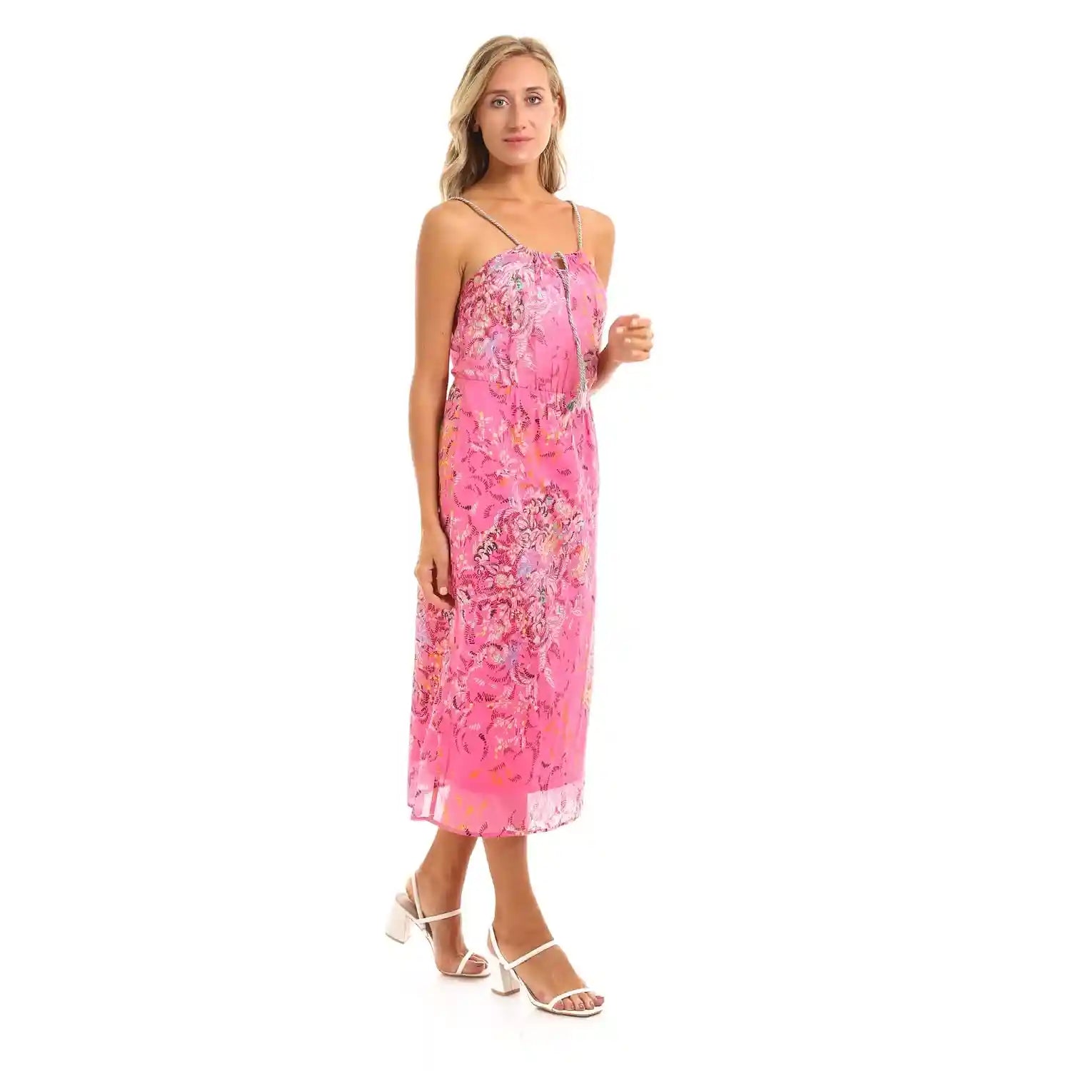 ESLA Sleeveless Dress Dark Pink - Safqqa Egypt