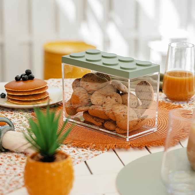 Omada Design Brickstore, Set of 2 Brick Containers of Different Sizes (1x 33.8 oz; 1x 50.7 oz) - Safqqa Egypt