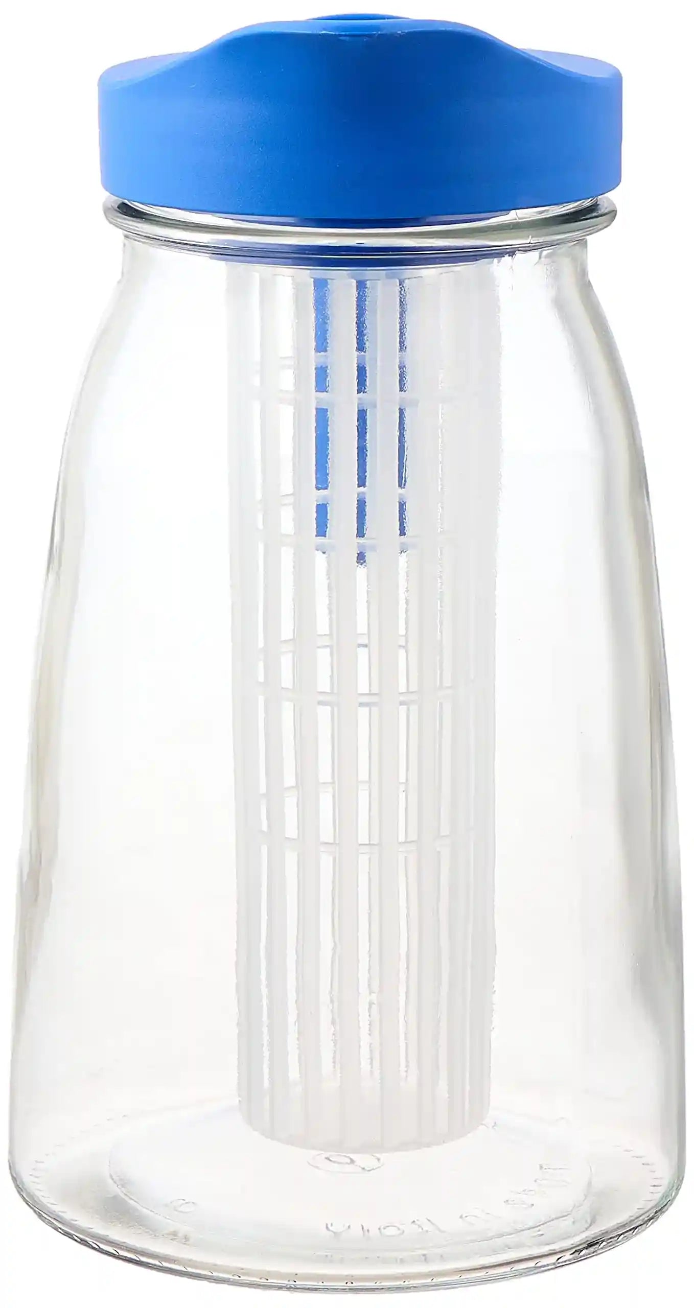 Borgonovo Serving Jug with Freezer Stick, Lid and Filter, 1.5 Liters - Blue & Clear - Safqqa Egypt