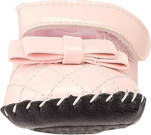Mix & Max Girls' Faux Leather Velcro-Strap Shoes with Bow Detail - Safqqa Egypt