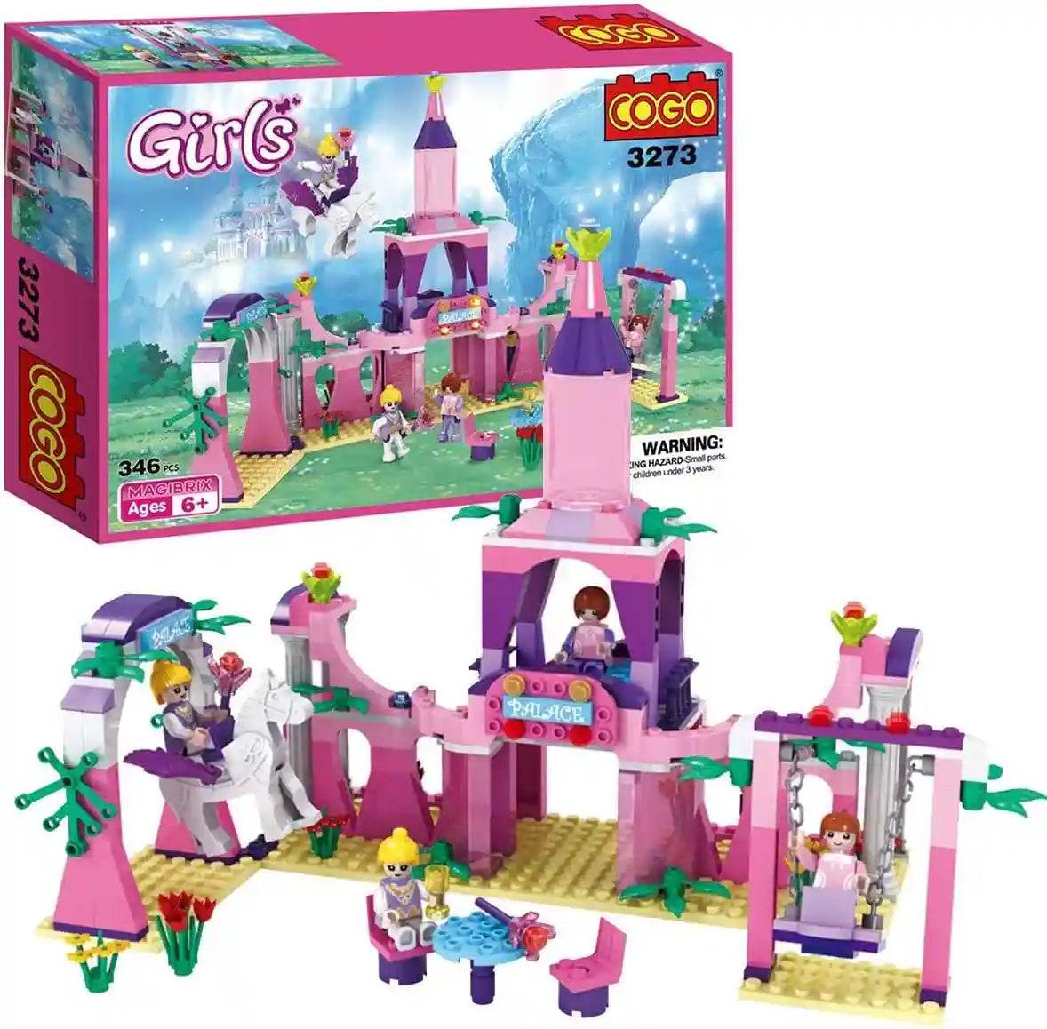 COGO Girls Princess Castle Building Play Set Christmas Toys for Girls 346 Pieces - Safqqa Egypt